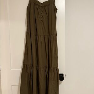Faherty Olive Green Maxi Dress